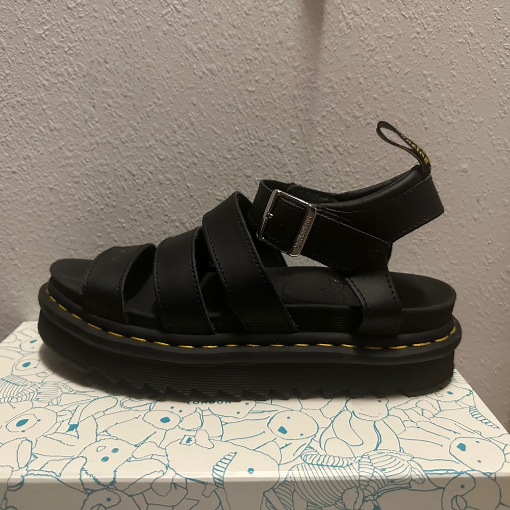 Dr. Martens Black Leather Sandals